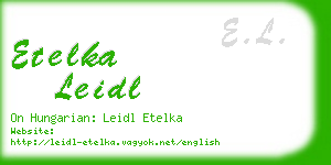 etelka leidl business card